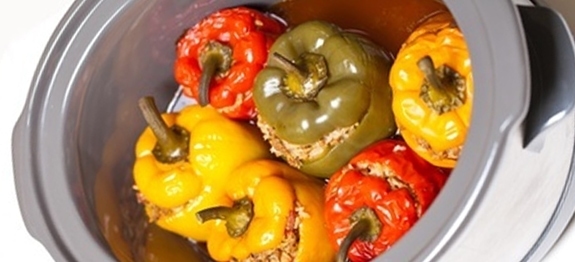 Easy Slow Cooker Stuffed Peppers Recipe