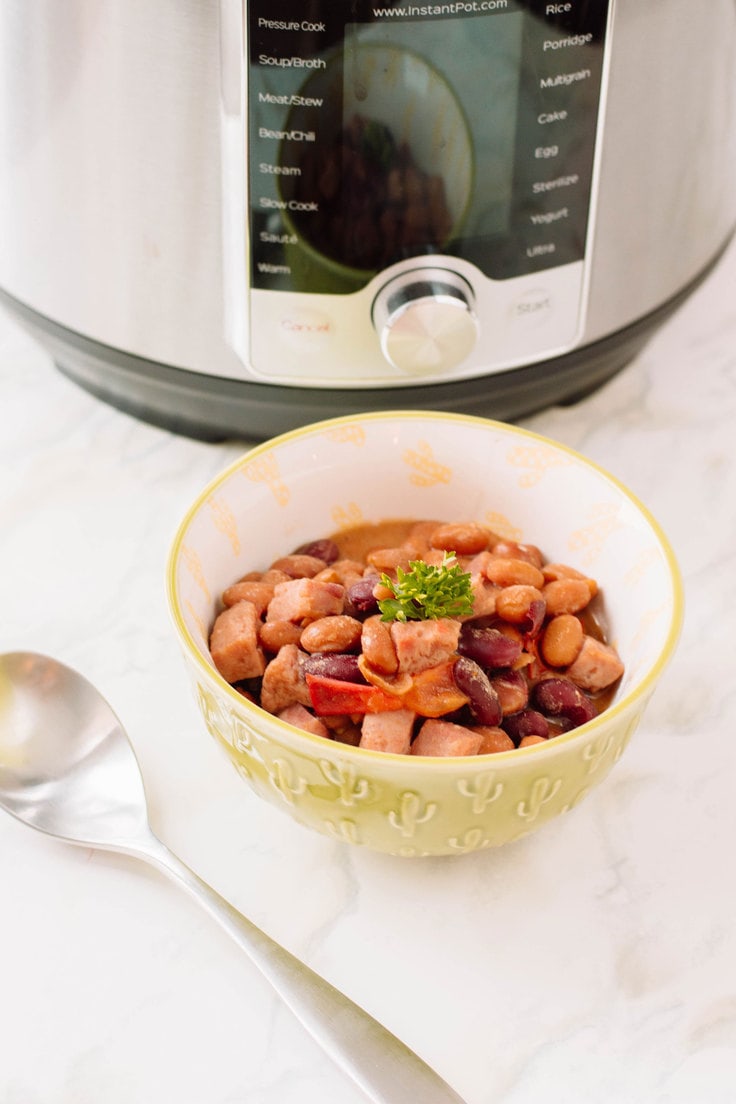 Instant Pot baked beans pressure cooker recipe.