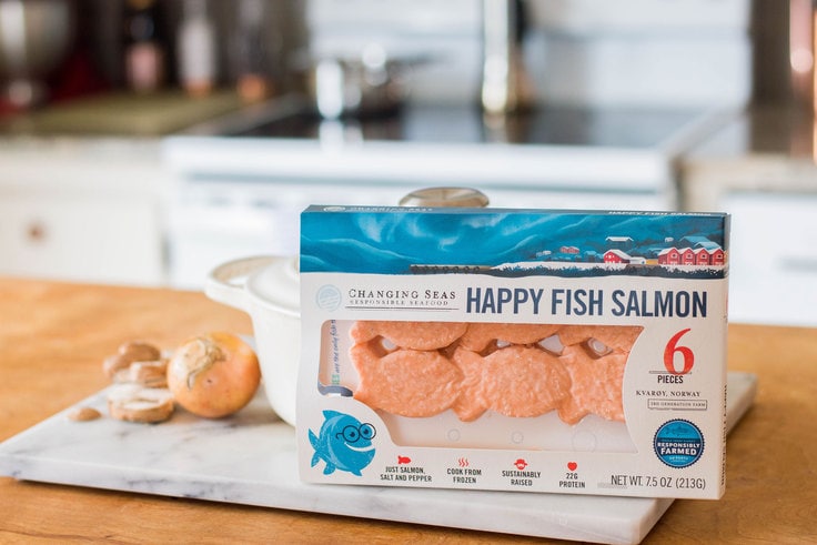 Happy fish salmon.