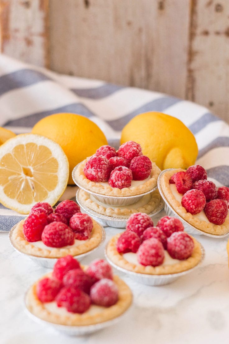 Raspberry lemon tarts make the perfect flavour profile - so sweet and so tart all at the same time!