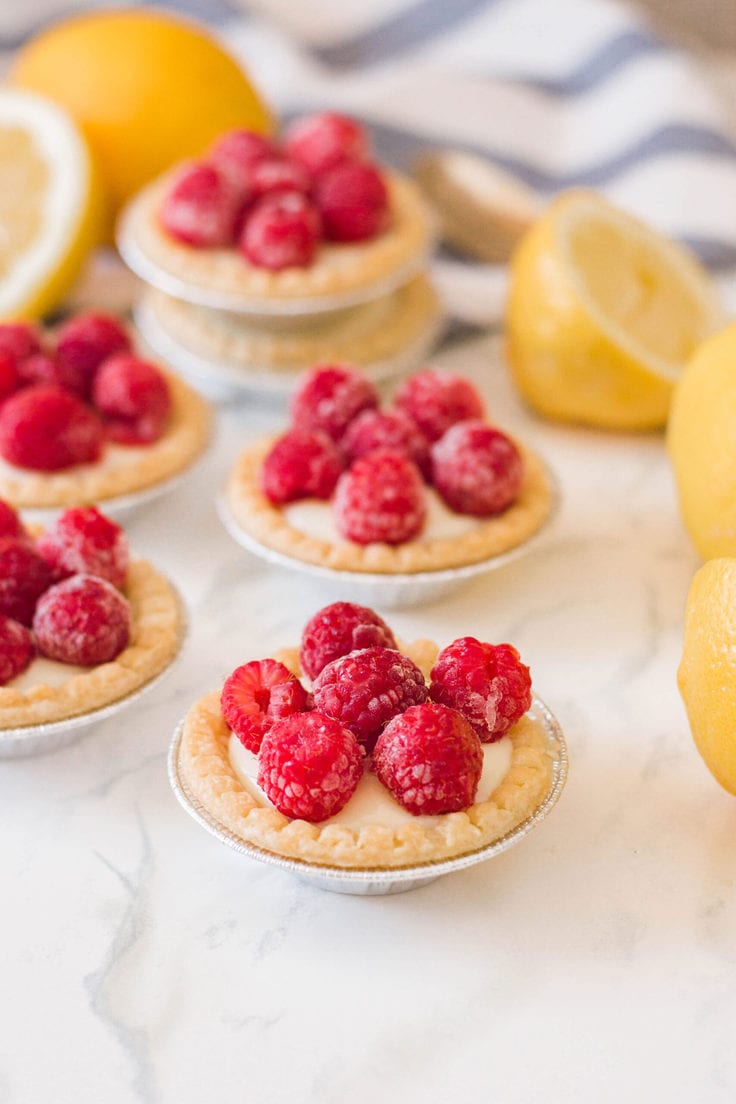 Raspberry lemon tarts make the perfect flavour profile - so sweet and so tart all at the same time!