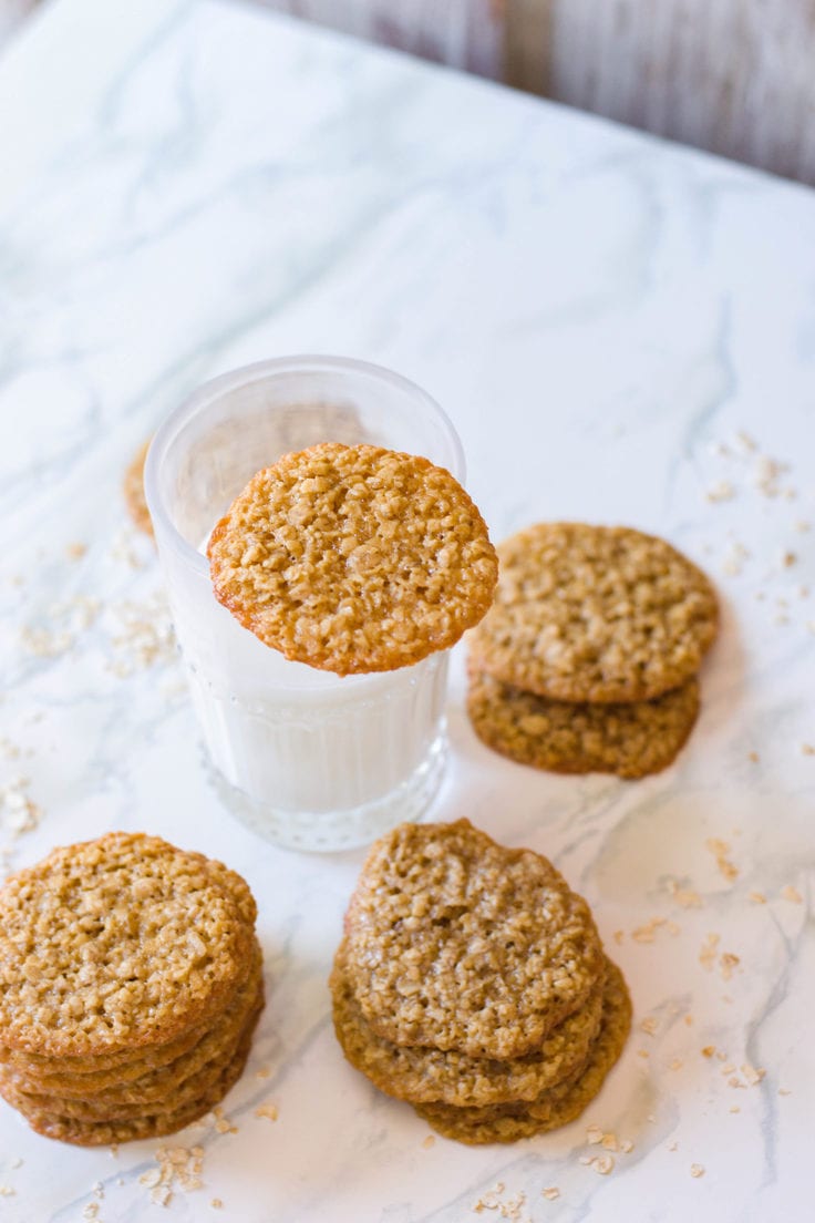 Oatmeal lace cookies.