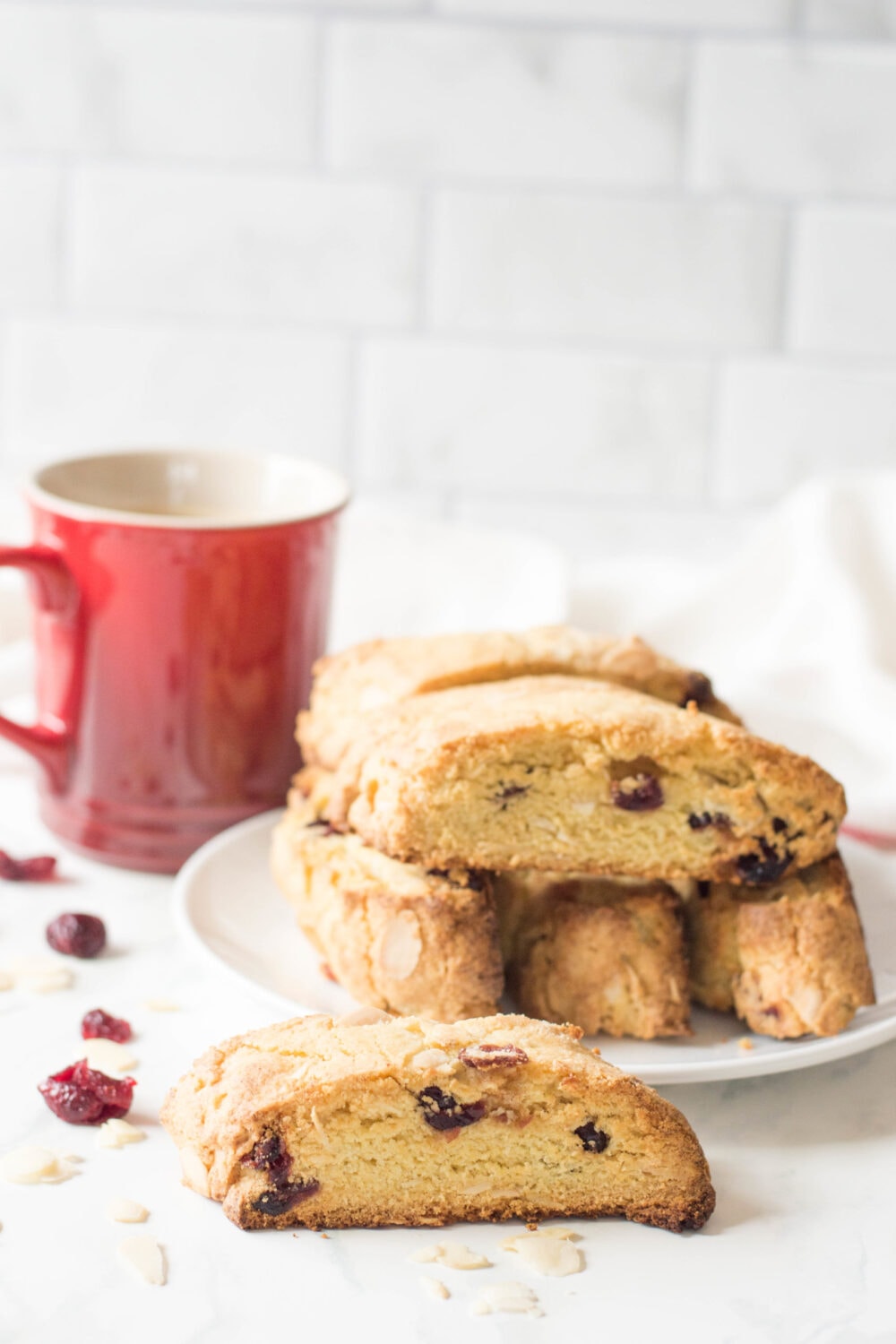 This recipe for Cranberry Almond Biscotti is out of this world and SO easy to whip-up. Enjoy it with a delicious latte first thing in the morning!