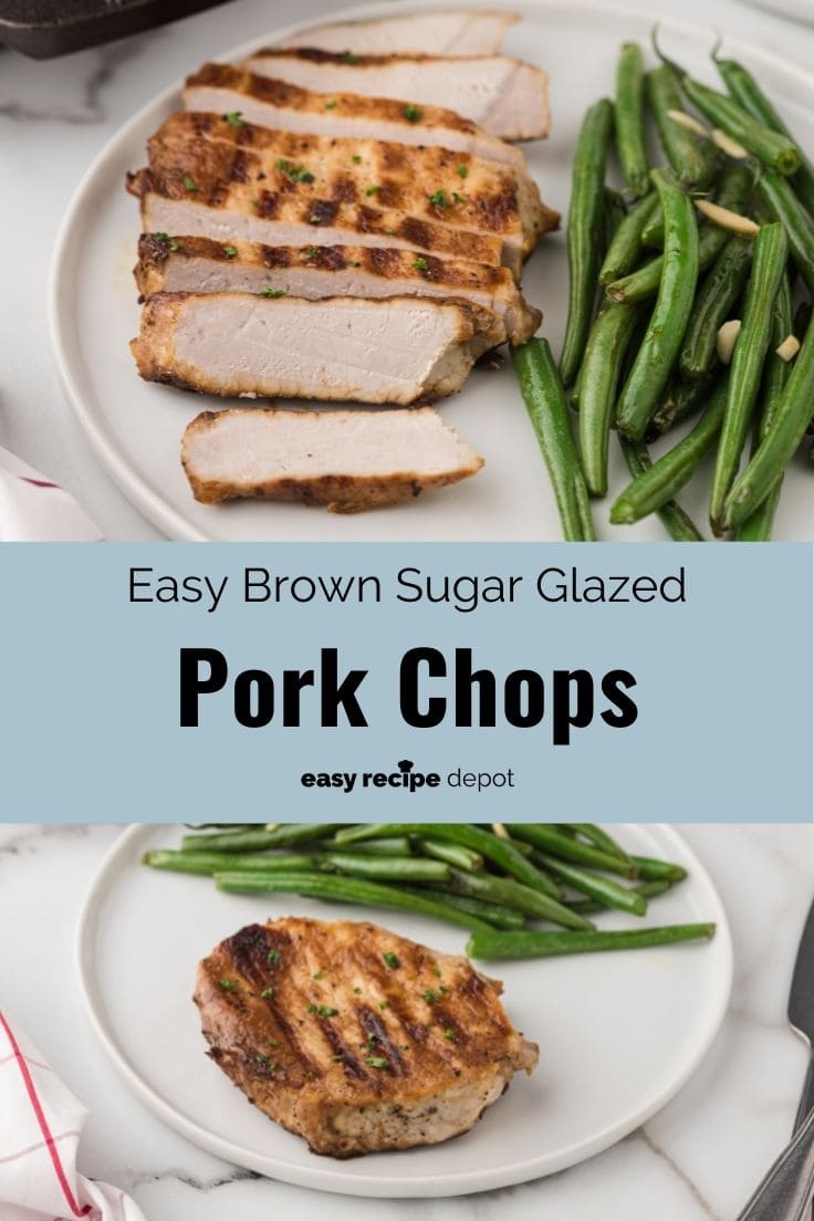 Easy brown sugar glazed pork chops.