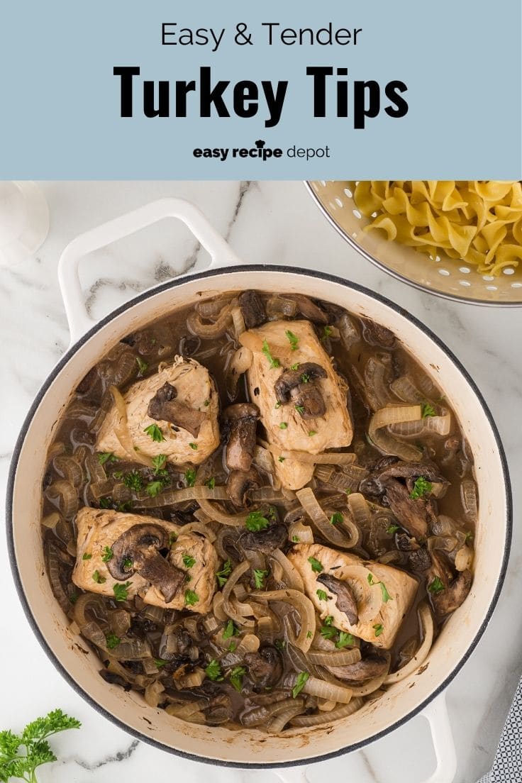 turkey tips with mushrooms and onions
