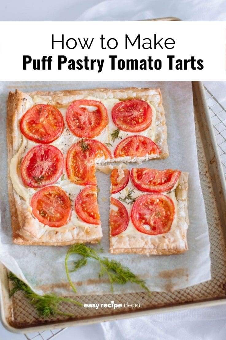 How to make puff pastry tomato tarts.