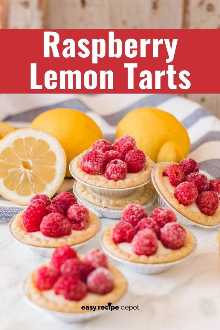 Mini raspberry lemon tart dessert recipe.