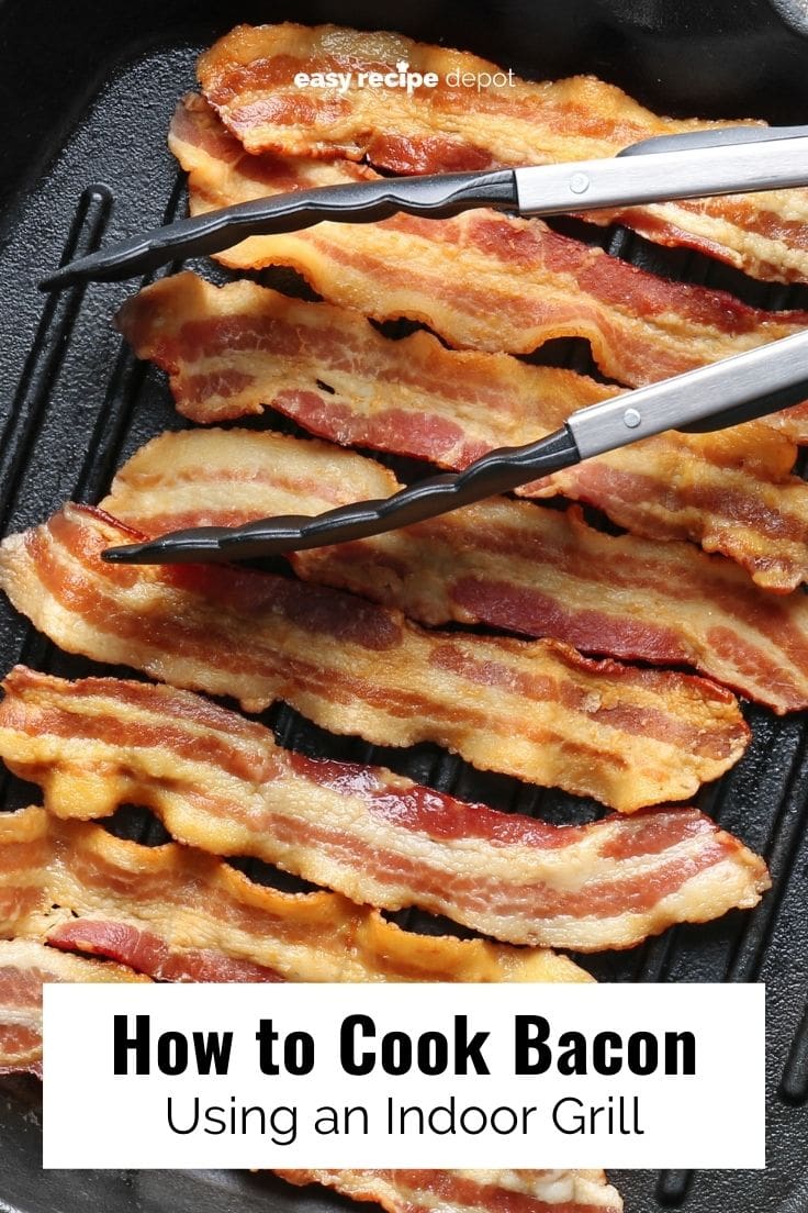 How to cook bacon using an indoor grill.