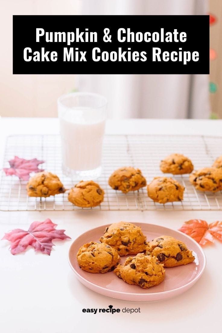 Pumpkin and chocolate cake mix cookies recipe.