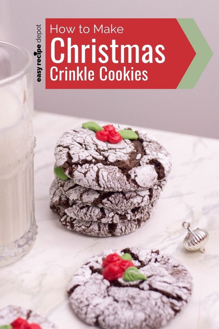 How to make Christmas crinkle cookies.
