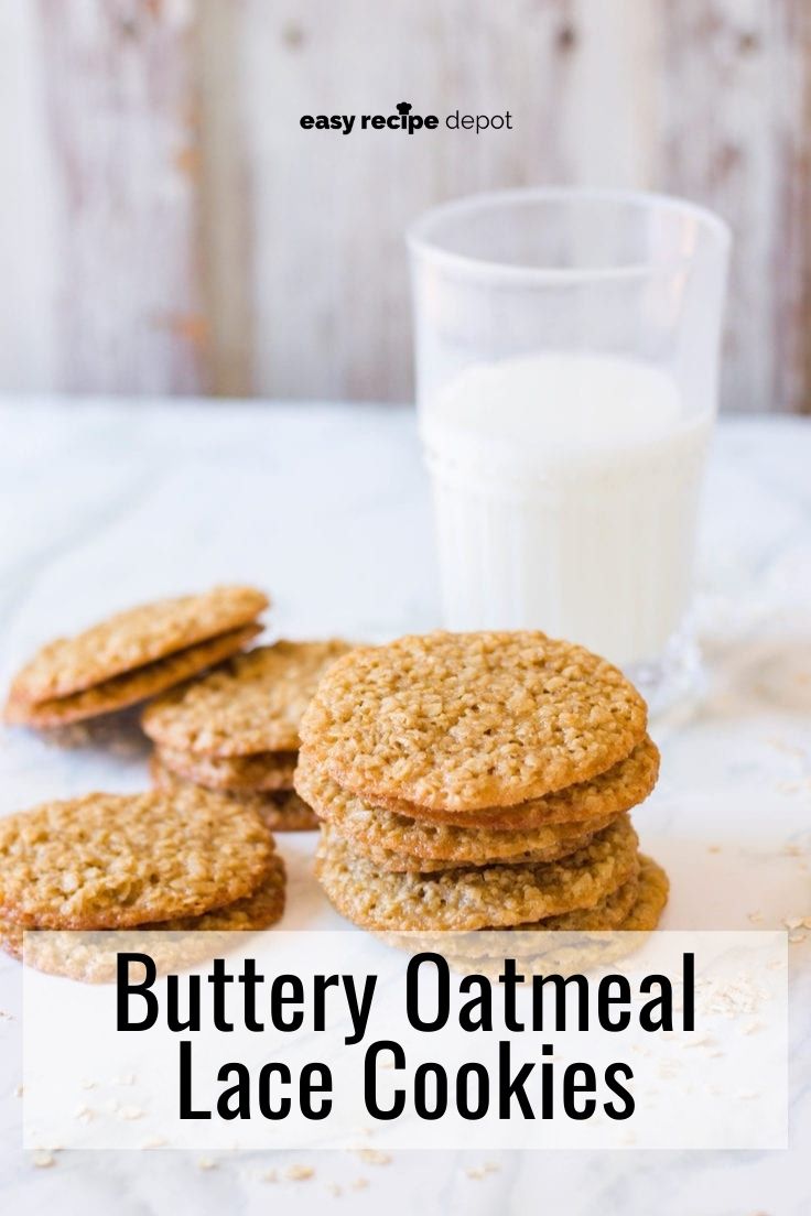 Buttery oatmeal lace cookies.
