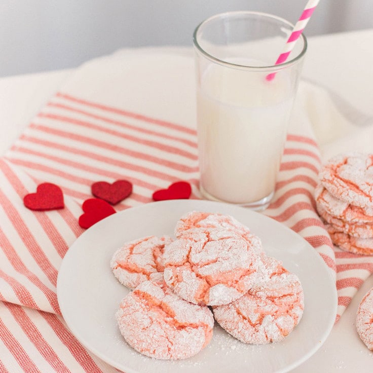 Pink Crinkle Cookies