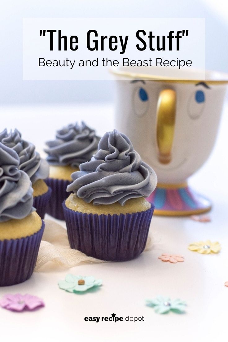 The grey stuff Disney cupcake frosting Beauty and the Beast recipe.