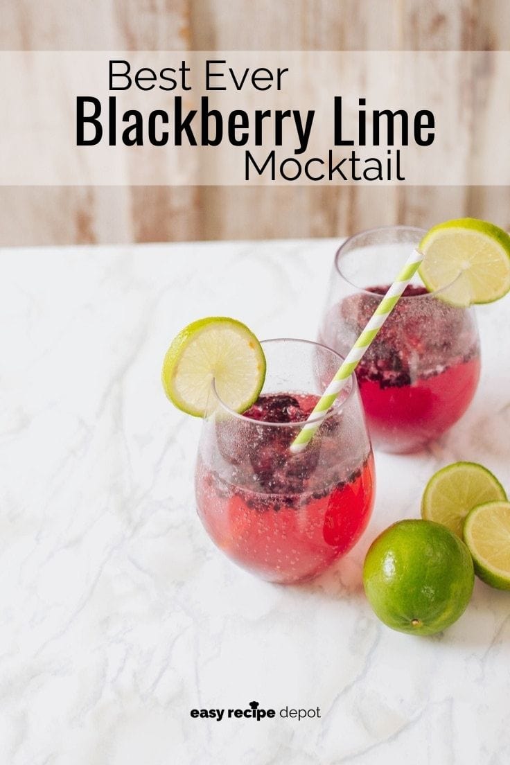 Best ever blackberry lime mocktail.