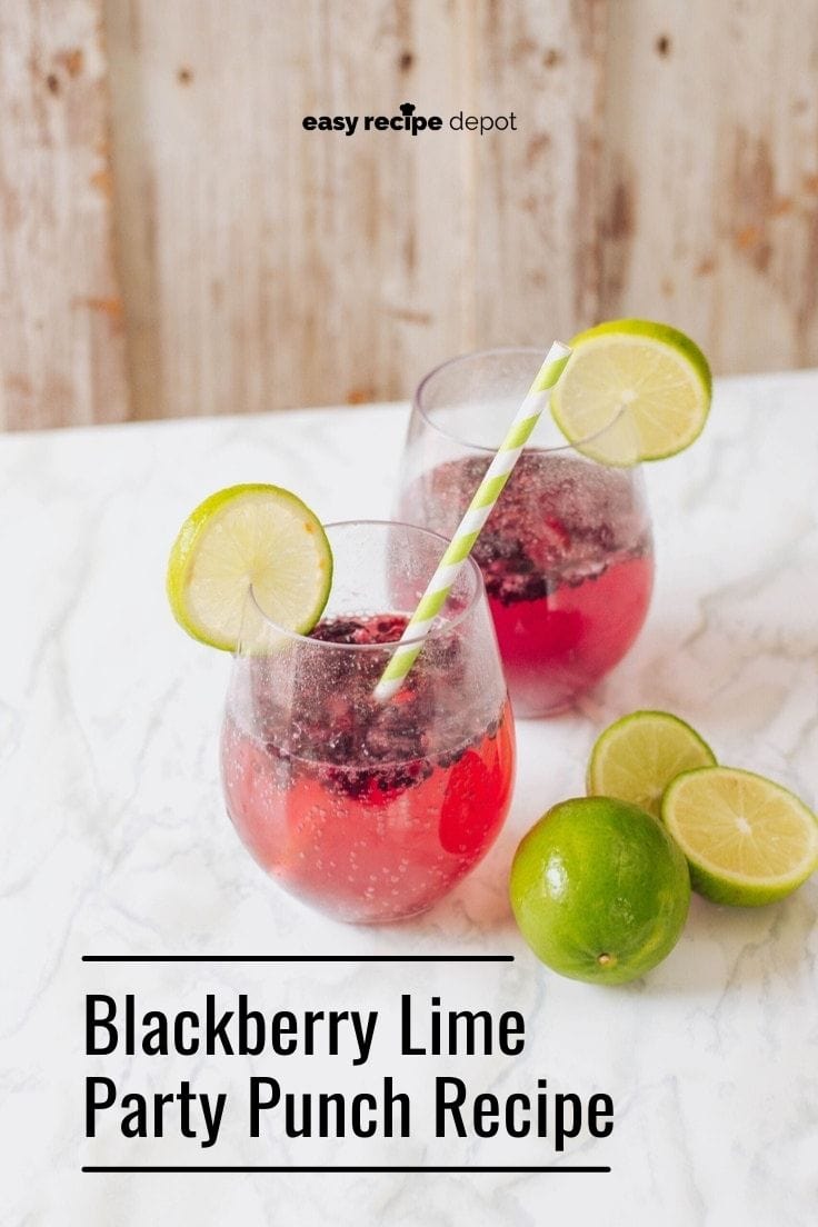 Blackberry lime party punch recipe.