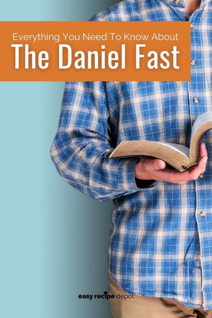 Man reading Bible with text overlay that reads 