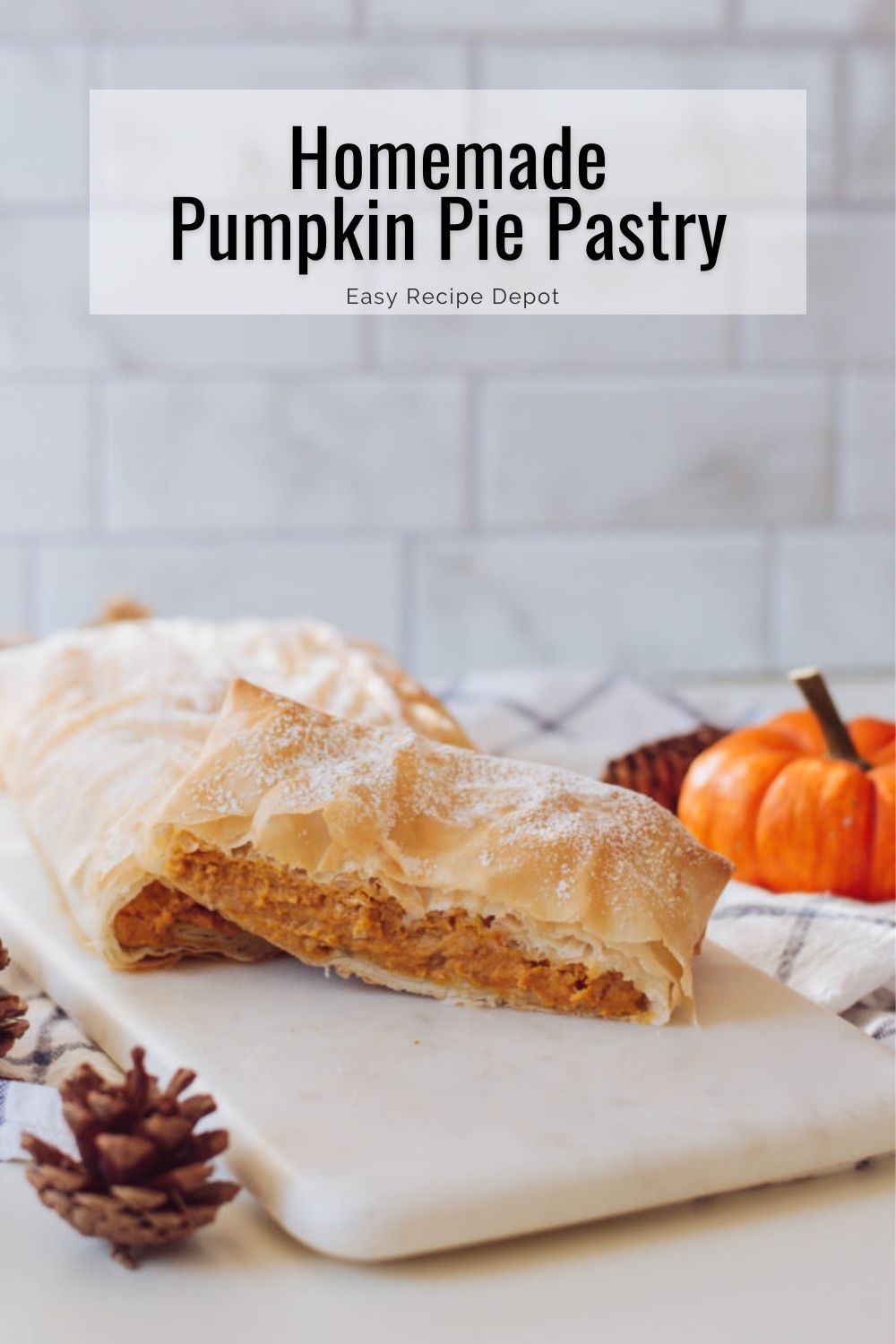 Homemade pumpkin pie pastry.
