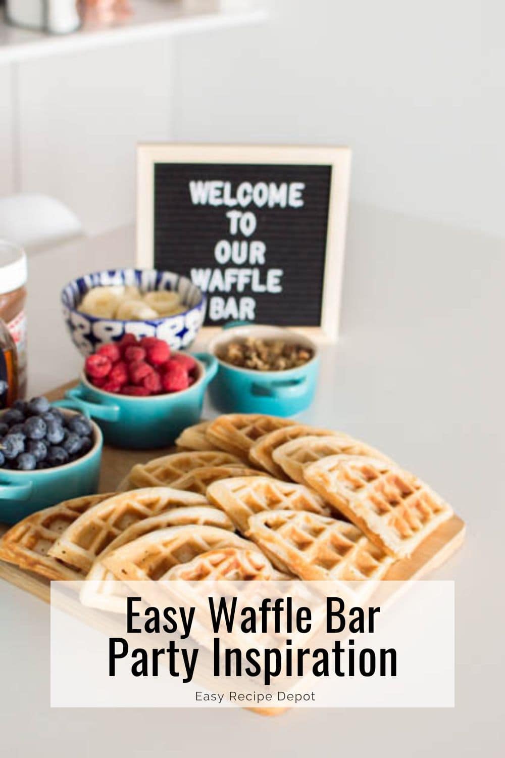 Easy waffle bar party inspiration.