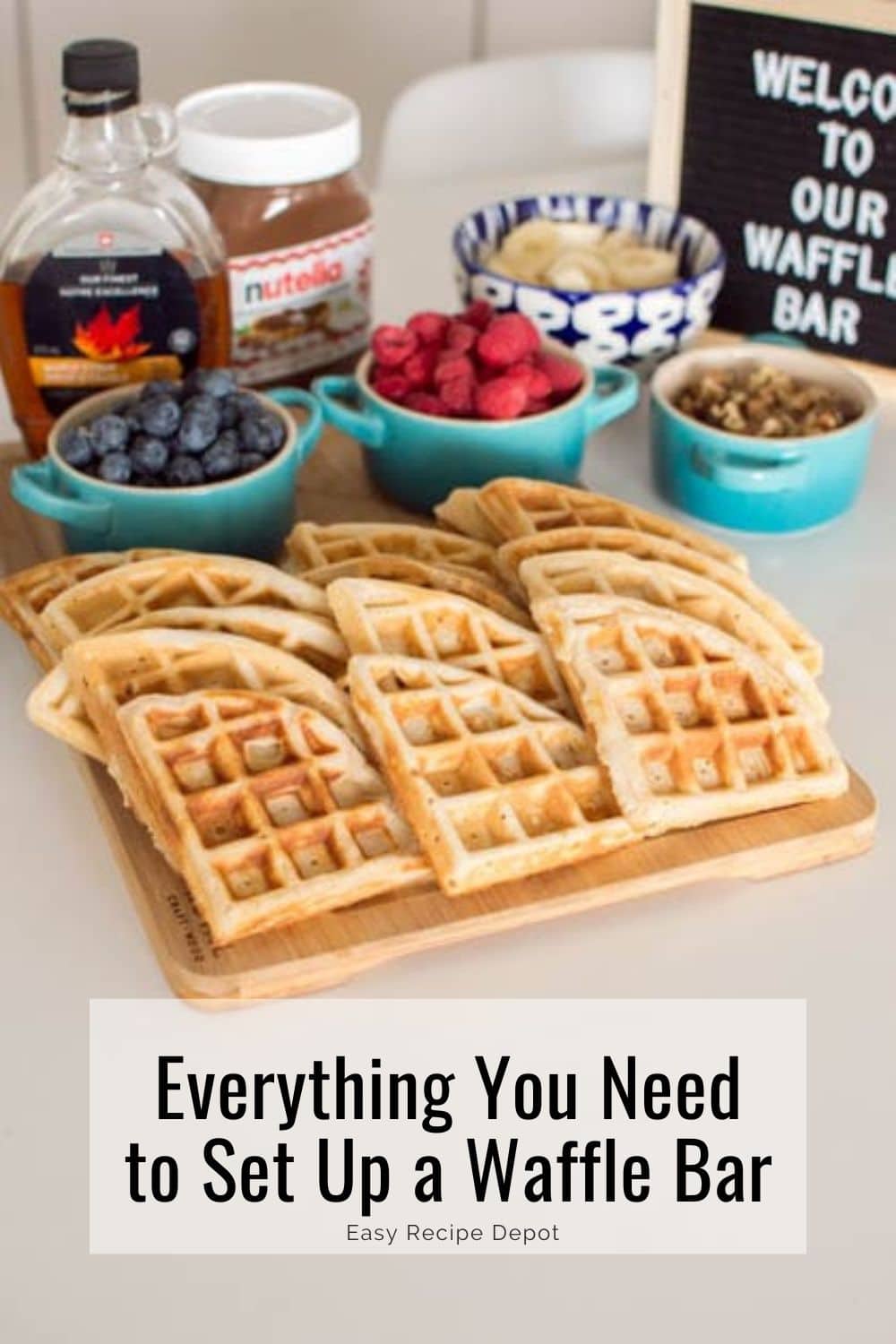 Everything you need to set up a waffle bar.